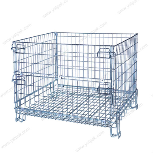 European industrial collapsible stackable storage wire container for recycle industry