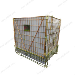 Hot sell hot-dip galvanizing pet preform bottle and caps storage collapsible rolling wire mesh cage