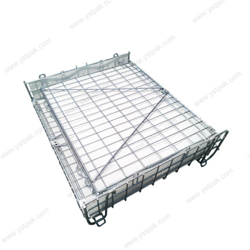 Hot sale medium duty qualified collapsible stackable storage metal PET Preform wire mesh containers