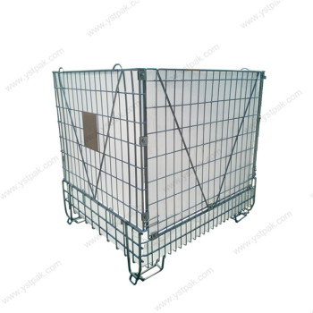 Hot sale medium duty qualified collapsible stackable storage metal PET Preform wire mesh containers