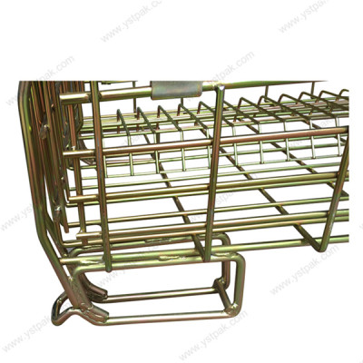 Best-selling professional galvanized fold-up security metal mesh cage for wine bottles storage