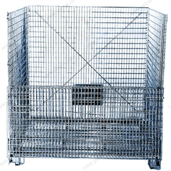 Galvanized Warehouse PET Preform Storage Steel Wire Container