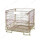 Industrial stacked lockable zinc collapsible storage wire mesh container