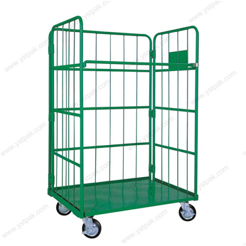 Medium Duty Industrial Supermarket Folding Storage Metal Roll Pallet Cage Trolley