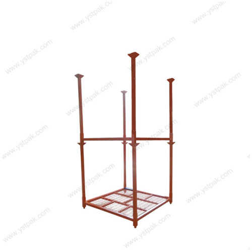 Customized industrial adjustable vertical mobile foldable forklift steel tire racks for warehouse