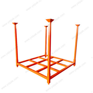 Heavy duty warehouse stacking portable folding metal pallet storage tire rack for sale