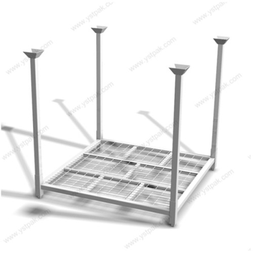 Heavy duty warehouse stacking portable folding metal pallet storage tire rack for sale