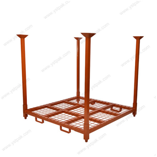 Customized industrial adjustable vertical mobile foldable forklift steel tire racks for warehouse