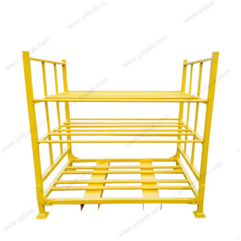 China heavy duy welding tubular warehouse stacking folding detachable truck tyre storage rack