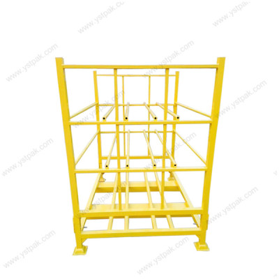 China heavy duy welding tubular warehouse stacking folding detachable truck tyre storage rack
