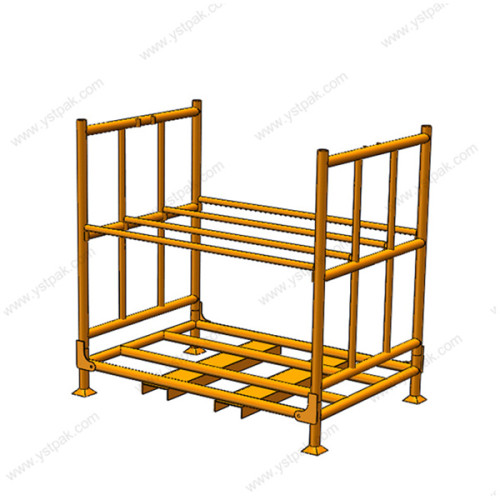 Industrial adjustable collapsible stackable stacking foldable steel storage truck tire pallet
