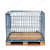 Zinc plated euro welded stackable storage steel metal foldable wire mesh pallet cages