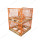 Gravity lock industrial transport stacking collapsible lockable wire pallet cage with wooden pallet