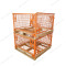 Foldable Stackable Lockable Mesh Wire Metal Steel Storage Container With Wooden Pallet