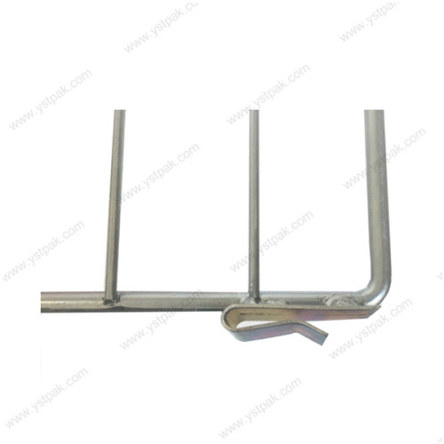 High quality zinc welded free standing shelf clip on snap in steel wire mesh dividers for deck
