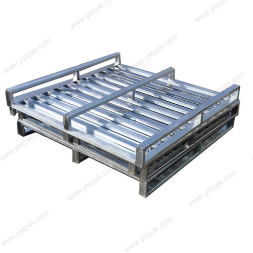 Powder coating warehouse transport storage stackable durable metal steel pallets for sale