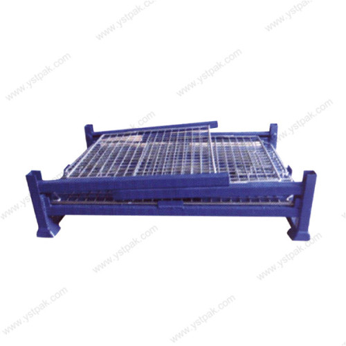 Powder coated warehouse welded collapsible storage lockable metal stillage container for sale