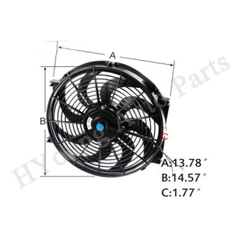14 inch Universal Fan Radiator Cooling Electric Radiator Engine Cooling Fan 12V 90W 8 Blades 04SDB4014ABK