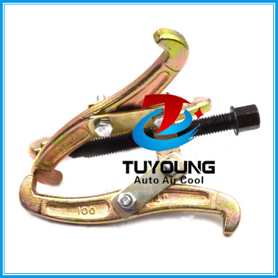 4 inch Golden & Black Adjustable 3 Jaw Gear Puller Metal Gear Puller Hydraulic Bearing Gear Puller, Compressor clutch pulley remove tool