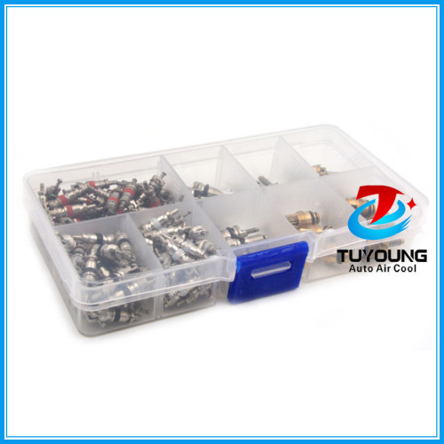 135 pcs auto A/C Shrader Valve Core R134 kit ,valve core remover/installer