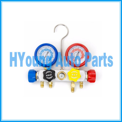 auto air AC Manifold Gauge Set R134a r134 R410A R404A R22 with Hoses Coupler Adapters