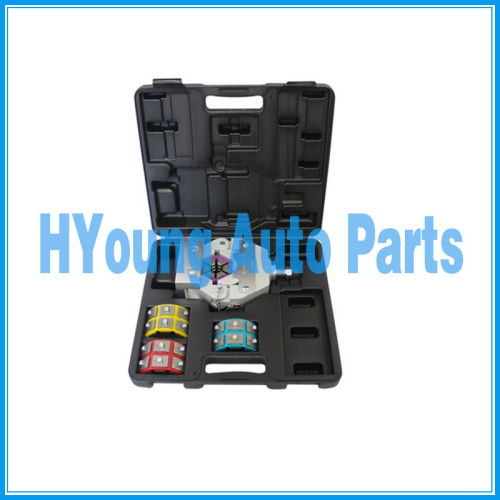 71550 A/C Manual Hose Crimper Kit with a complete set of dies,71550 handheld hose crimping tool, Auto a/c system repair tool