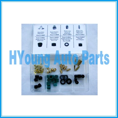 50PCS Charging Hose Seal & Depressor Assortment , Repair parts for most major brands of charging hoses