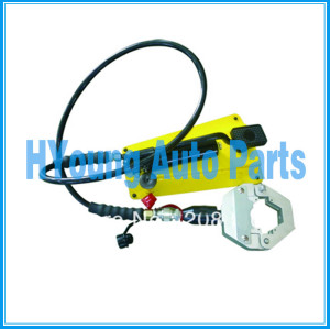 automotive air Hose fitting foot-operated hydraulic ac hose crimper tool kit, ac Hose fitting crimping machine