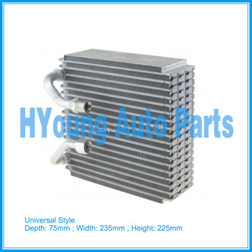 Automotive air conditioning evaporator Universal Style Evaporator (Seltec-Type) 75(Depth)*235(Width)*225(Height)mm