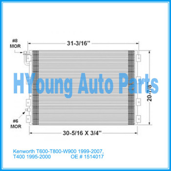 Auto air ac Condenser For Kenworth T600/T800/W900 1999-2007; T400 1995-2000 Condenser OE 1514017