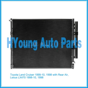 Auto air ac Condenser For Toyota Land Cruiser 1999-10, 1998 with Rear Air, Lexus LX470 1998-10, 1998 UPC 841859111642