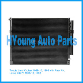 Auto air ac Condenser For Toyota Land Cruiser 1999-10, 1998 with Rear Air, Lexus LX470 1998-10, 1998 UPC 841859111642