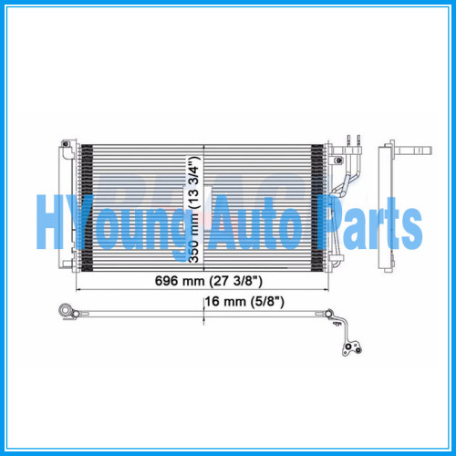 Car air ac Condenser for Hyundai Azera Sonata Kia Magentis Optima 2.0 2.4 L4 2.7 3.3 3.8 V6 REA313381 HY3030136 976063L180