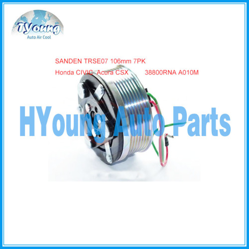 Clutch AC compressor clutch for Honda CIVIC Acura CSX 38800RNA A010M 3410 Sanden TRSE07 106mm 7PK