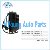 10PA17C 12V 4PK 105mm Auto air conditioning compressor clutch for denso 10PA17C vehicle ,bearing 35x52x22 mm