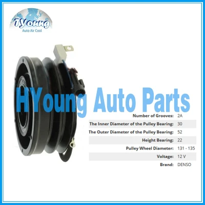131/135 mm 12V 4PK Auto air conditioning compressor clutch for denso vehicle, bearing size 30x52x22mm