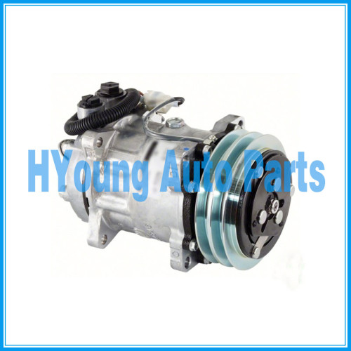 SD7H15 Sanden 4603 4344 4469 4601 Auto a/c Air Compressor fit Ford Sterling F-700 Truck Freightliner 132mm 2pk 12V Vertical HEAD