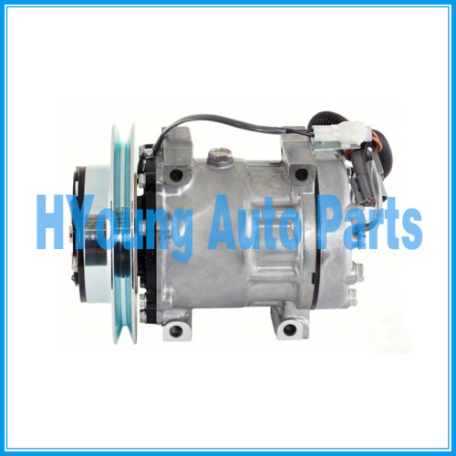 SD7H15 Sanden 4602 N83304464 Auto a/c Air Compressor fit Ford Sterling B Series Truck 169MM 1-A PULLEY 12V, O-ring Pad ,WH HEAD F3HZ-19703D