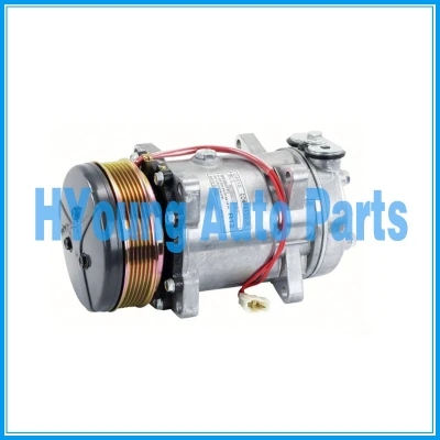 SD7H15 Sanden Auto a/c Air Compressor fit FORD NEW HOLLAND 12V 125mm 6PK UK HEAD VOR DUST COVER