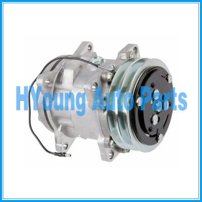 A/C AC Compressor Sanden 5077 SD5H09 12V 125mm 2PK N83-304413 N83304413 5077 Horizontal Fitting