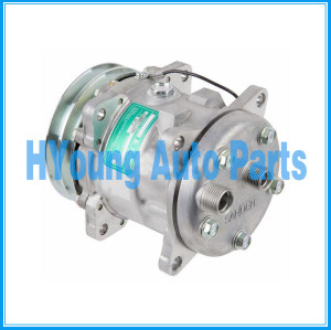 A/C AC Compressors Sanden 5077 SD5H09 12V 125mm 2PK N83-304413 N83304413 SD 5077 14-SD5077NC Horizontal Fitting