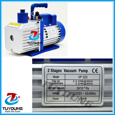 Auto air conditioning vacuum pump, vacuum pump for air conditioning, 220V,340x130x260 mm,2 CFM pump capacity,10.25kg