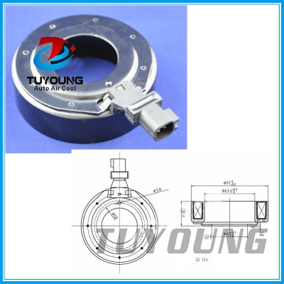 VS16 auto ac compressor clutch coil Volvo S60 Ford Mondeo Focus Grand 12V size: 63.6(ID)* 97(OD)*31.2 (H)*45(HD)mm