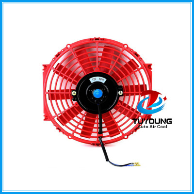 automotive electric fan motor 10 Inch 12v 80w red color fit universal vehicle