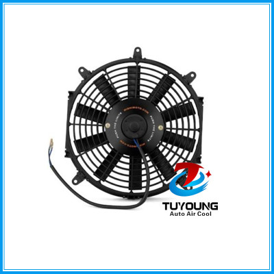 automotive electric fan motor fit universal vehicle ,Universal Electric Slim Fan, Black, 12 Radiator