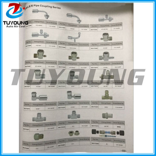 Auto ac system of pipe coupling series Al joint with iron cap & Flexible iron outer screw with Al jacket