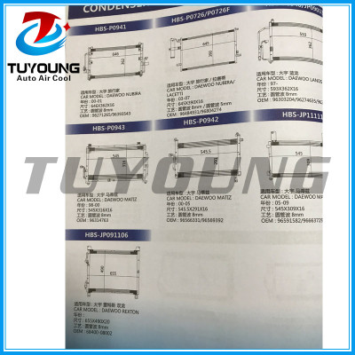 Alfa Romeo 2001-2010 Car air conditioner Condenser 46790658 46842842 60628820 DCN01003 DCN01011 TSP0225108  8FC351037451 8FC351343451 8FC351343454 8FC351343791 8FC351343794