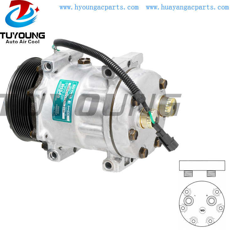 Sanden 7H15 Truck tractor A/C ac compressor PN# 4894306 / 8144 fit Iveco John Deere