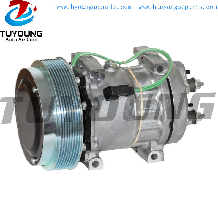 Sanden 7H15 4250 324-9711 vehicle air conditioning ac compressor fit Caterpillar Off-Road Volvo Freightliner