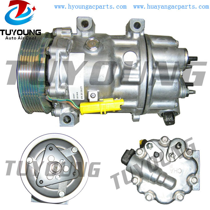 7C16 Auto aircon ac compressor for Citroen C4 Peugeot 6453RV 6453RW 6453TL 8FK351316-371 8FK351316371